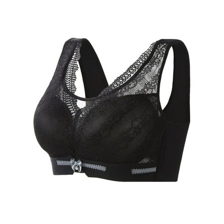 Lisbinx Bras for Women Full Coverage Woman s Lace Embroidered Glossy Comfortable Breathable Bra Underwear No Rims Deals of the Day Clearance Prime