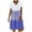 Blue, variant on Lolmot Women's Summer Fashion Casual Loose Stripe Dot Patchwork Dress Beach Vacation V-Neck Short Sleeve Loose Going Out Dress Plus Size Sundress