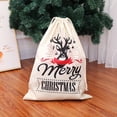 thumbnail image 4 of kjfeif Clearance Christmas Santa Sack Large Christmas Canvas Gift Bag with Drawstring Reusable Personalized Best Gift for Xmas Package Storage Christmas Gift Bags 18.5 x 26.37 Inch, 4 of 5