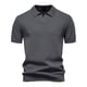 thumbnail image 1 of pstuiky camisetas de hombre, Suéter informal de manga corta con cuello vuelto, cómodo y liso para hombre camisetas de hombre xxl, 1 of 9