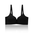 thumbnail image 3 of ALLLIST Black Women's Bras Plain No Wire Bralette Cozy T Shirt Womens Lingerie Size S-XL, 3 of 4