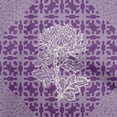 thumbnail image 1 of oneOone Velvet Purple Fabric Asian Japanese Floral Geometric With Flowers Craft Projects Decor Fabric Printed By The Yard 58 Inch Wide, 1 of 4