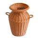 thumbnail image 1 of 1 unid casero decorativo flor canasta simulación ratán tejido de flores tejido (marrón claro), 1 of 8