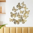 thumbnail image 2 of TIMIFIS Home Decor 12PCS 3D Metal Texture Hollow Butterfly Wall Sticker DecorFall, 2 of 6