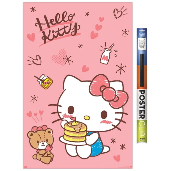 Hello Kitty: 25 Snack Time - Pancakes Wall Poster, 22.375" x 34"