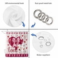thumbnail image 5 of Happy Valentine's Day Bathroom Shower Curtains with 12 Hooks Polyester Waterproof Shower Curtain for Stalls and Bathtubs Beige Love Hearts Romantic Decorative Bathroom Privacy Curtain 66x72 Inches, 5 of 9