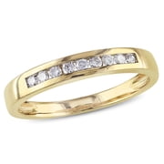Miabella Women's 1/5 Carat T.W. Diamond Semi-Eternity Band in 10kt Yellow Gold