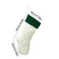 thumbnail image 3 of CuiLiyq Christmas Stockings, 18 Inch Large Size Knitted Stocking Christmas Decorations, Christmas Party Fireplace Family Hanging Stocking Decorations (White and Green), 3 of 6