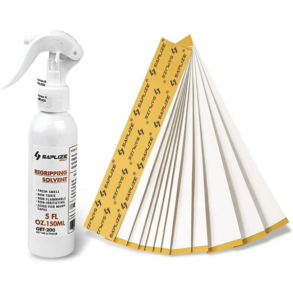 SAPLIZE Golf Grip Kits for Regripping Golf Clubs, Including 15 Paper Tapes, 5oz Solvent