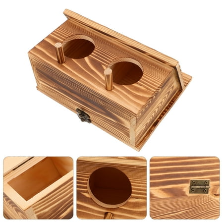 PAMINGONO Wooden Outdoor Bird Nest Box with Dual Entrances Ideal for Parrot Breeding and Bird Watching PAMINGONO Wooden Outdoor Bird Nest Box with Dual Entrances Ideal for Parrot Breeding and Bird Watching
