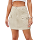 thumbnail image 2 of Vestido Vaquero con Minifalda Cargo para Mujer con Bolsillo Caqui Superficial M, 2 of 9