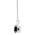 thumbnail image 3 of 3 ct Brilliant Round Cut Solitaire Natural Onyx 14k White Gold Pendant with 16" Chain, 3 of 4