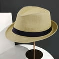 thumbnail image 6 of Panama Cowboy Cap for Women Men Outdoor Travel, Short Brim Straw Summer Beach Roll up Sun Hat, 6 of 8