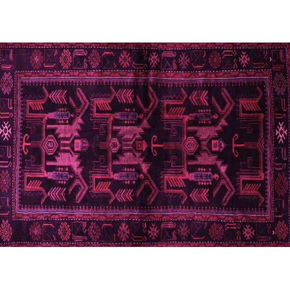 Ahgly Company Indoor Rectangle Animal Pink Traditional Area Rugs, 6' x 9'
