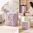 thumbnail image 4 of Large Capacity Non Woven Quilt Storage Bag 20x20x24 Inch Foldable Clothing Moving Bag Closet Organizer Bin for Bedding Blanket Style, 4 of 6