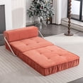 thumbnail image 6 of YIYADO Folding Sofa Bed, Convertible Chair, Floor Sofa and Sleeping Mattress, Futon Sleeping Chair, Removable Cushion, Orange, 6 of 6