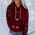thumbnail image 1 of Puntoco - Blusa de manga larga con bolsillo estampado a la moda para mujer, tops casuales, sudaderas con botones Puntoco Puntoco-4105, 1 of 4