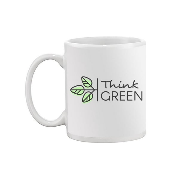 Think Green Calli Design Mug Unisex's -Image by Shutterstock