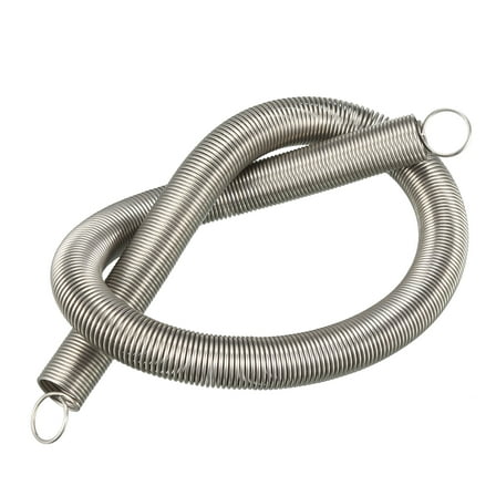 0.8x10x300mm Stainless Steel Small Dual Hook Tension Spring, 1pcs