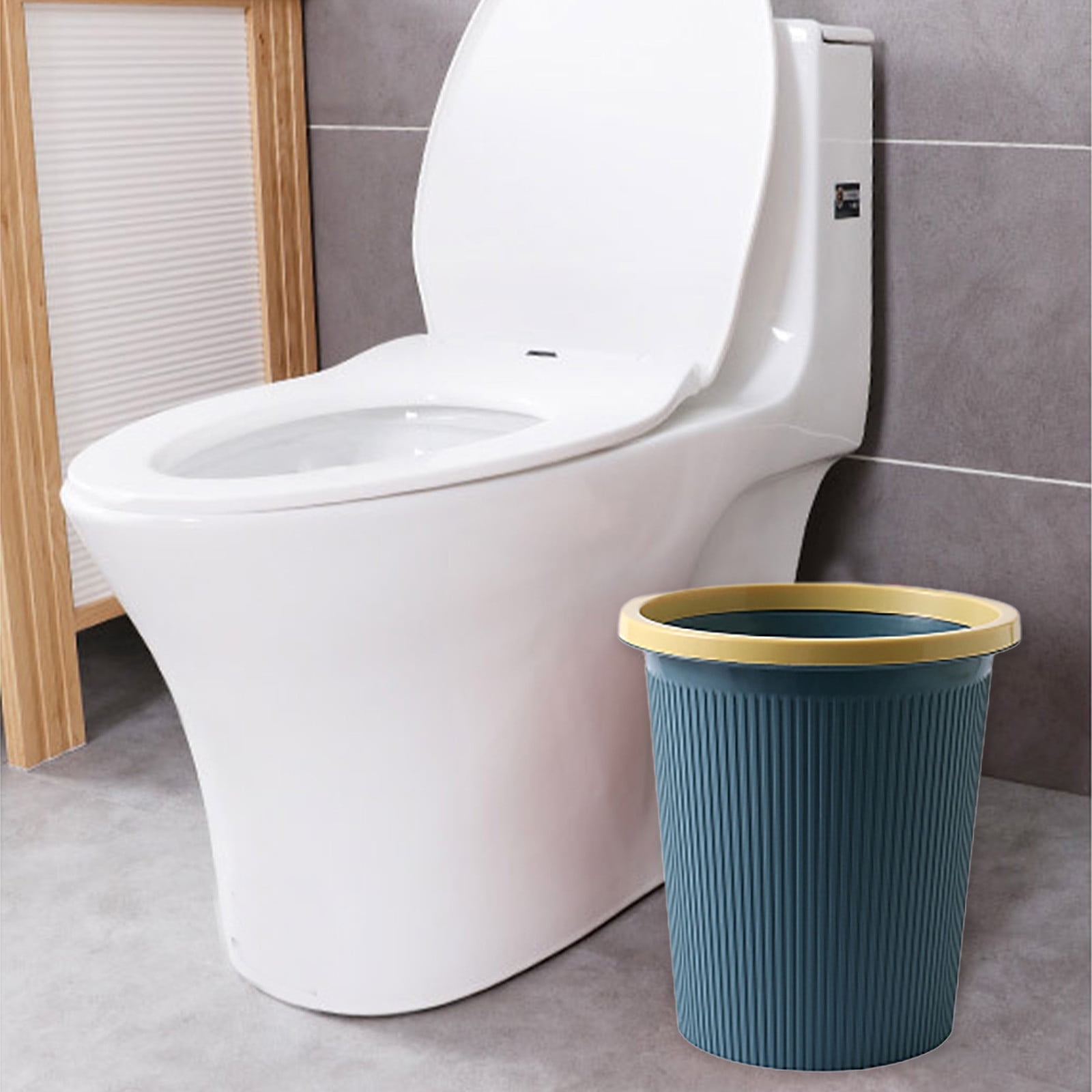 ufeghfjh Pressure Trash Can Garbage Bin for Bathroom Bedroom Office Kitchen Small Space Living 25x23x23cm 9.84x9.05x9.05in Dark Blue Light Blue Pink