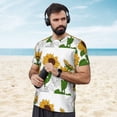 thumbnail image 4 of Wukai Plump Sunflower And Sketch Print Men's Short-Sleeved Mesh T-Shirt,Quick-Dry Short Sleeve Workout T-Shirt-6X-Large, 4 of 8