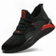 thumbnail image 3 of Zapatos de pies de punta de acero anti smash sneakers anti -apuñala para hombres mujeres (40) rojo negro, 3 of 9