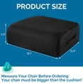 thumbnail image 2 of Kaipara Extra Thick Chair Cushion for Office Chair, 6" Booster Seat Cushion for Height Increase & Pain Relief, High Resilience Foam Seat Cushion with Non-Slip Bottom, Strap & Handle, 18 x 16 x 6 inch, 2 of 8