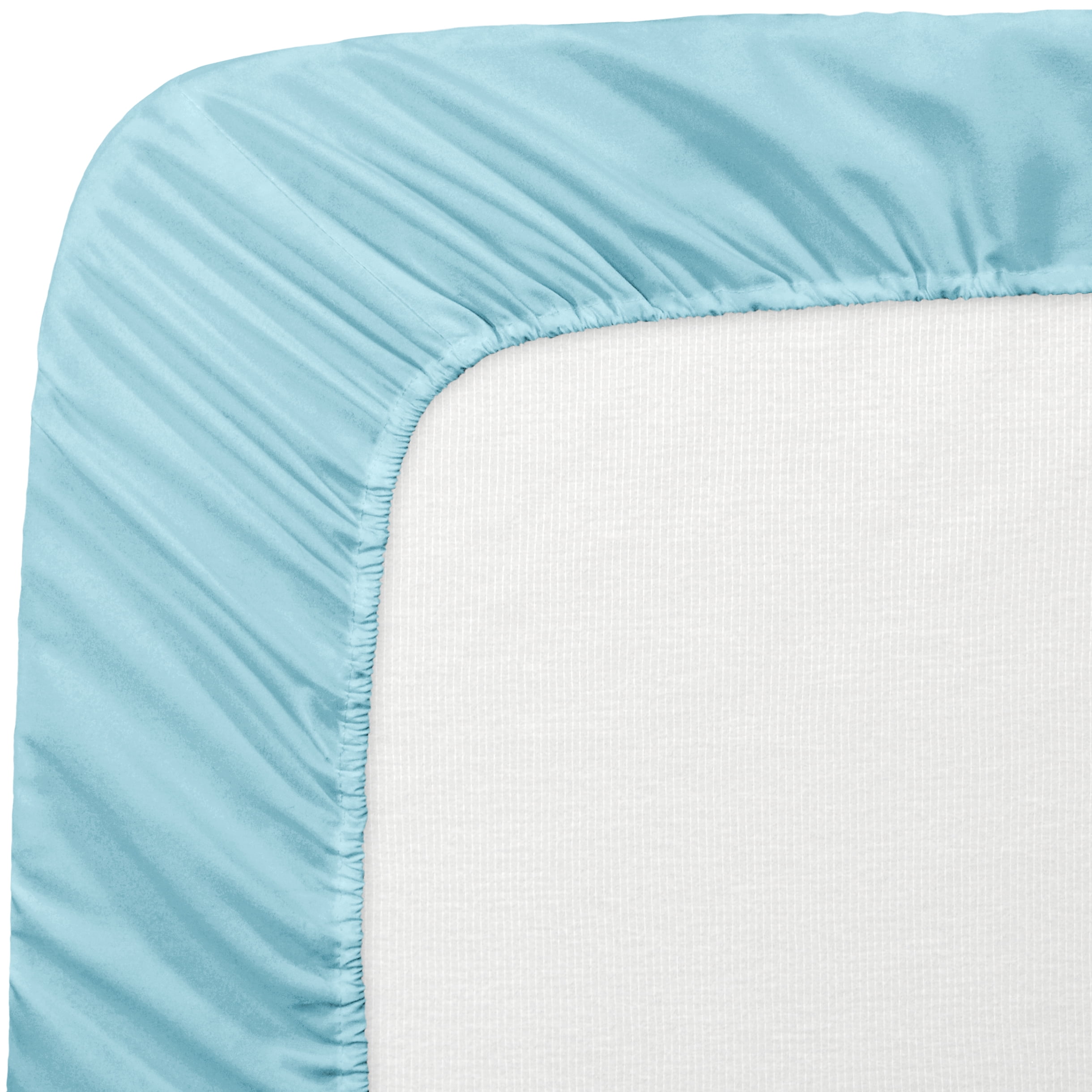 Bare Home 2 Queen Fitted Premium Ultra-Soft Bed Sheets, 2-Pack (Queen, Light Blue)