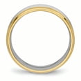 thumbnail image 2 of Bague en Acier Inoxydable Jaune Poli avec Rainures Taille 7.5, 2 of 6