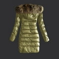 thumbnail image 4 of Goindgs Women's Winter Coat Long Casual Long Jacket Puffer Coat With Removable Big Hood Solid Color Zipper Womens Padded Jackets Army Green L, 4 of 4
