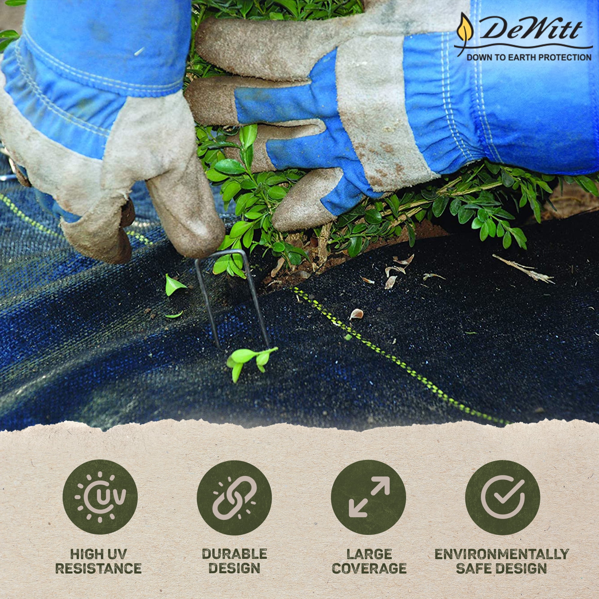 DeWitt Pro-5 Weed Barrier Fabric 5 oz, Heavy-Duty Woven Weed Control, 3x250 & 6x250 Feet
