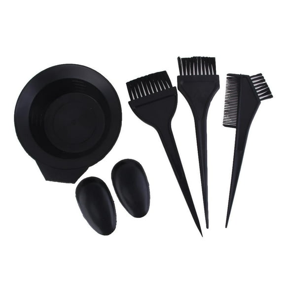 Conjunto de herramientas de color de cabello Colco 6Pcs Pinceles para tinte negro