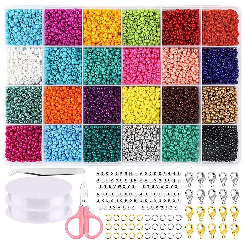 FVDPWYE 1 Set Round Beads, Small Beads Assorted Kit 3mm Craft Loose Beads, for Jewelry