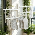 thumbnail image 4 of Oefntac Rotatable Foldable Drying Rack Multifunctional Hanger Multiple Clips Underwear Sock Wall Mounted No Drill, 4 of 6