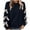 Navy, variant on Womens Oversized Cute Bow Sweatshirts Trendy Long Sleeve Crew Neck Preppy Pullover Tops Long Sleeve Valentines Day Holiday Outfit Clothes Gray M