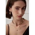 thumbnail image 3 of Vintage Gold 925 Silver Black Zircon Drop Earrings, 3 of 6