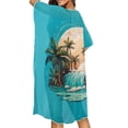 thumbnail image 2 of DISNIMOWomen's Kimono Cover Up Palm Tree Scenery Print Cardigan Casual Loose Coverups Summer Beach Long Swimsuit Cover ups for Hawaii Vacation, 2 of 6