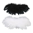 thumbnail image 3 of Mini alas de plumas, 2 piezas de muñeca con articulación esférica, mini alas de plumas de ángel, mini muñeca con alas de plumas, acabado de lujo, 3 of 9