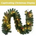 thumbnail image 3 of Christmas Garland Pre-Lit Artificial Green with Pine Cones Berry Clusters 40 Lights 6ft for Winter Christmas Indoor Outdoor New Year Xmas Decorations, 3 of 7