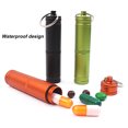 thumbnail image 2 of Pill Storage Case Vibrant Color Rust-proof Good Sealing Effect Waterproof Easy to Carry Store Pills Aluminum Alloy Keychain Tablet Pill Container Storage Organizer Case for Travel, 2 of 7