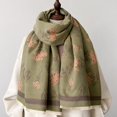 thumbnail image 3 of Manta de cachemira gruesa de alta calidad, bufanda para mujer, chal de pashmina cálido, chal de invierno, bufanda con estampado 2024, diseño de poncho, echarpe para mujer, 3 of 5