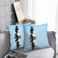 thumbnail image 6 of LALILO Throw Pillow Covers Zen Spa Banner Massage Stones Flower Cushion Cover 18" x 18", 2 Pack, 6 of 6