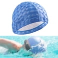 thumbnail image 1 of Tapa de natación con gorra de baño, cómodo, impermeable, sombrero de piscina sin deslizamiento, fácil de poner y apagar, mantenga el pelo seco para Azul, 1 of 8