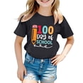 thumbnail image 1 of LUOGENLI T-Shirt pour Filles et Garçons, Col Rond, Manches Courtes, Été, Décontracté, Grande Taille, Noir 10-11 Ans, 1 of 4