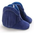 thumbnail image 6 of Baby Girls Cowboy Tassel Boots with Side Zipper Moccasins Non Slip Newborn Infant Booties Suede Toddler First Walker Shoes, 6 of 6
