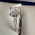 thumbnail image 3 of 2Ct Princess Cut Lab Created Diamond Solitaire Women's Engagement Ring 14K White Gold Plated 925 Silver, 3 of 5