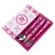 thumbnail image 1 of Set de cuchillos de acero inoxidable 3PCS Tenedor de cuchillos al aire libre Conjunto de servidor portátil de tenedor de cuchara de palillo (Rosa rosa), 1 of 4