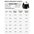 thumbnail image 7 of APTRO Men's Corduroy Elbow Pad Sweatshirt Casual Long Sleeve Stand Collar Button Pullover Sweatshirts with Pockets Black&White XL, 7 of 7