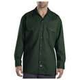 thumbnail image 1 of Dickies Mens Long-Sleeve Work Shirt, L, Hunter Green, 1 of 10