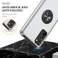 thumbnail image 2 of Case for Samsung Galaxy S20 FE 5G,Dual Layer Hard Military Phone Case with 360 Degree Ring Stand Silicone Bumper Shockproof Protective Case (Camera Protection) Magnetic Car Holder Cover-Silver, 2 of 14